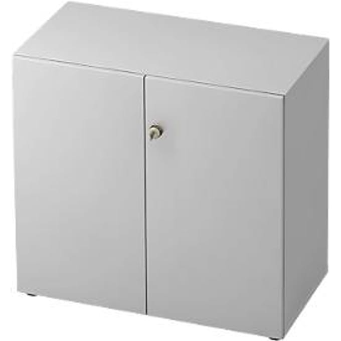 TOPAS LINE archiefkast, 2 dossierhoogtes, afsluitbare deuren, lichtgrijs/lichtgrijs