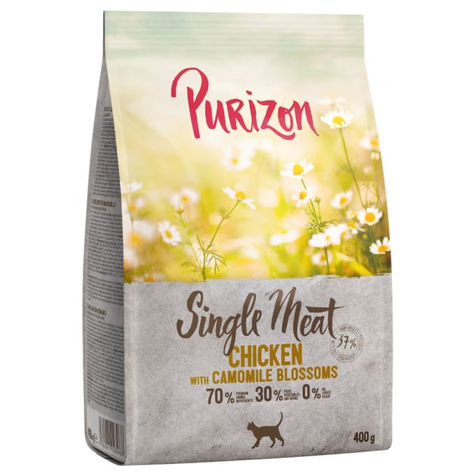 400 g Single Meat Kip met Kamillebloesem Purizon Katten Droogvoer