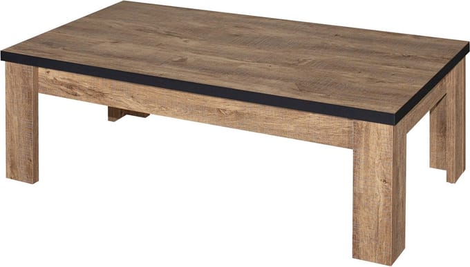 Belfurn - Salontafel Eunice in decor mango bruin en zwart