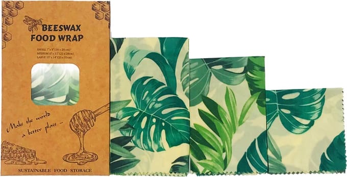 Nixnix® - Bijenwas wraps - Doek - 3 stuks - Herbruikbaar - Blad