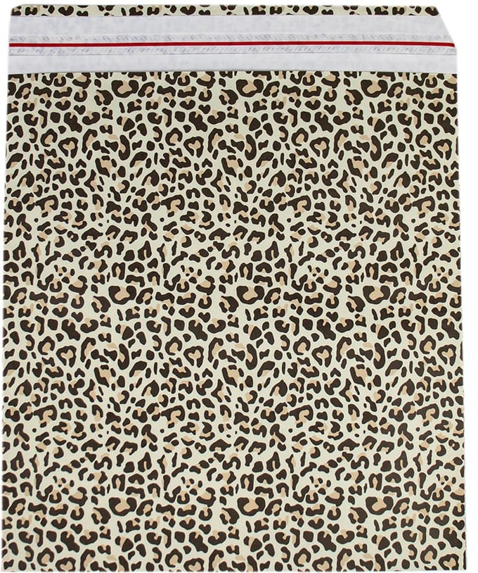 50x Papieren verzendzak Leopard L