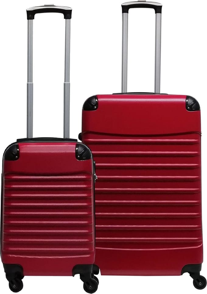 Quadrant - 2 delige ABS Kofferset - Rood
