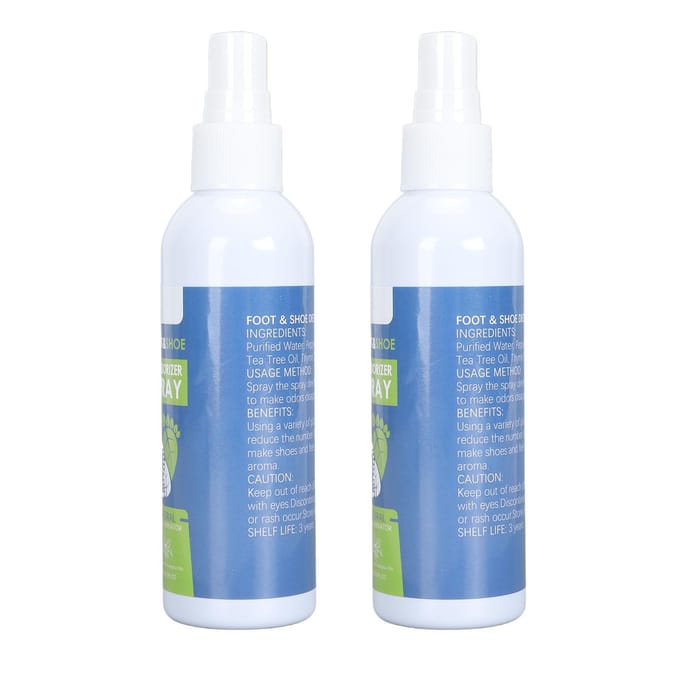 100ml x 2 Voetgeurverwijderaar Draagbare Multifunctionele Verkoelende Voetdeodorant Spray voor Thuis gray