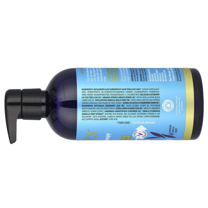 Pura D'or, Shampoo voor dunner wordend haar, Lavendel Vanille, 16 fl oz (473 ml) white