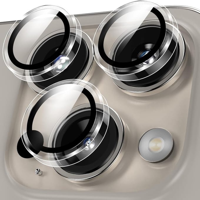 iPhone 15 Pro / 15 Pro Max Camera Lens Screen Protector Clear - Screenprotector - Camera Protector iPhone 15 Pro
