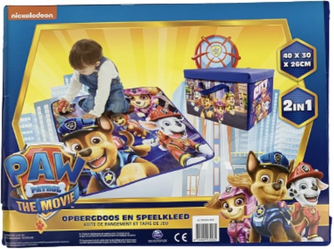 Speelkleed Opbergdoos Paw Patrol - Nicklodeon - 40 x 30 x 26 cm - 2 In 1