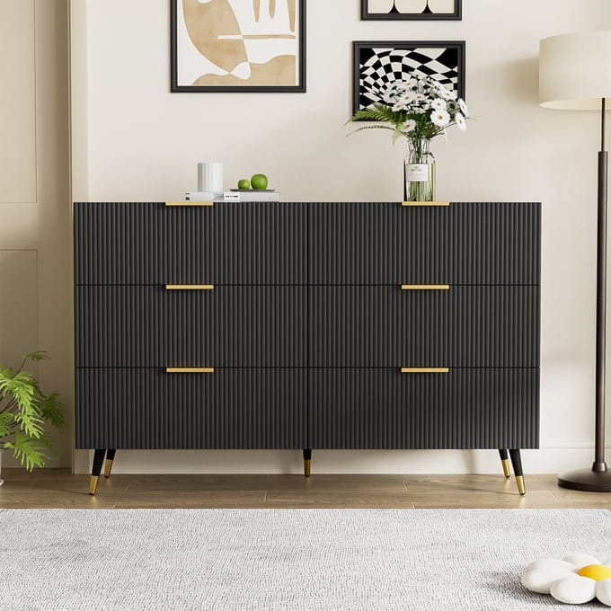 Dressoir - Modern - Commode met Veel Opbergruimte - Modern en Elegant Design - Hout - Wit