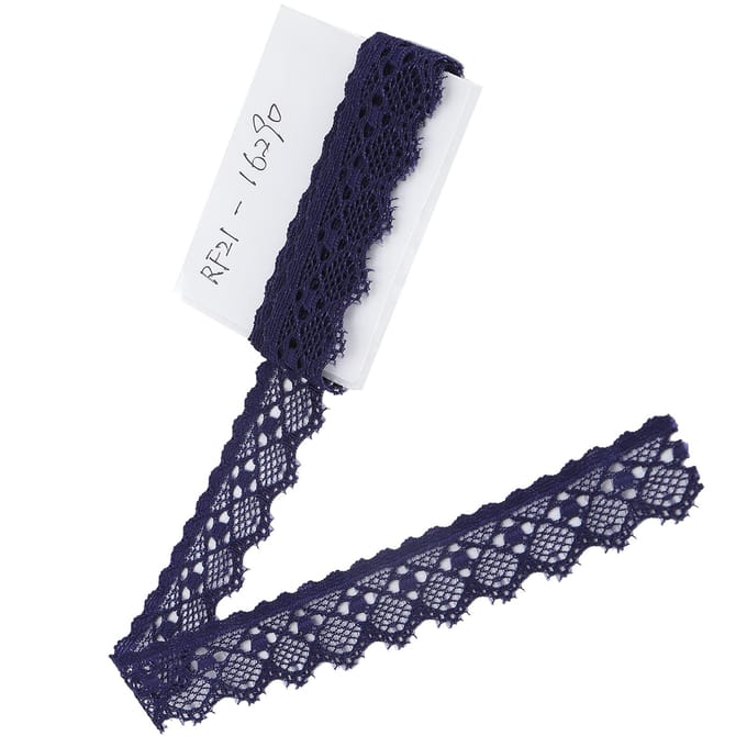 Kanten Lint Kledingaccessoires Decoreren Knutselen DIY Materialen 10 Yards 2cm Breed Donkerblauw blue
