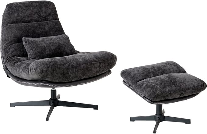 TOVIK - Fauteuil - Zwart - Stof