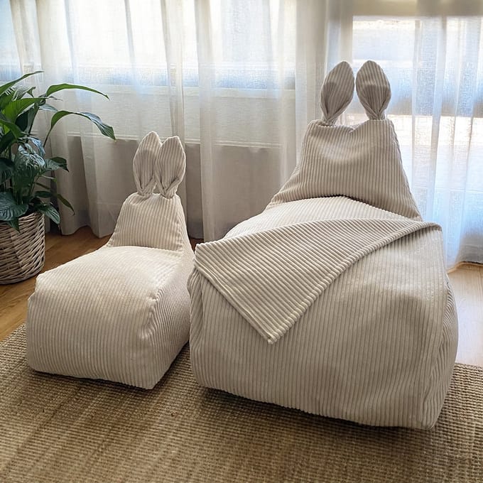Scandinavian stories Zitzak Bunny Small Bont - Off White