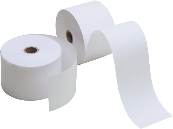 Kores Kassarollen, 37 mm x 8 m x 12 mm, wit