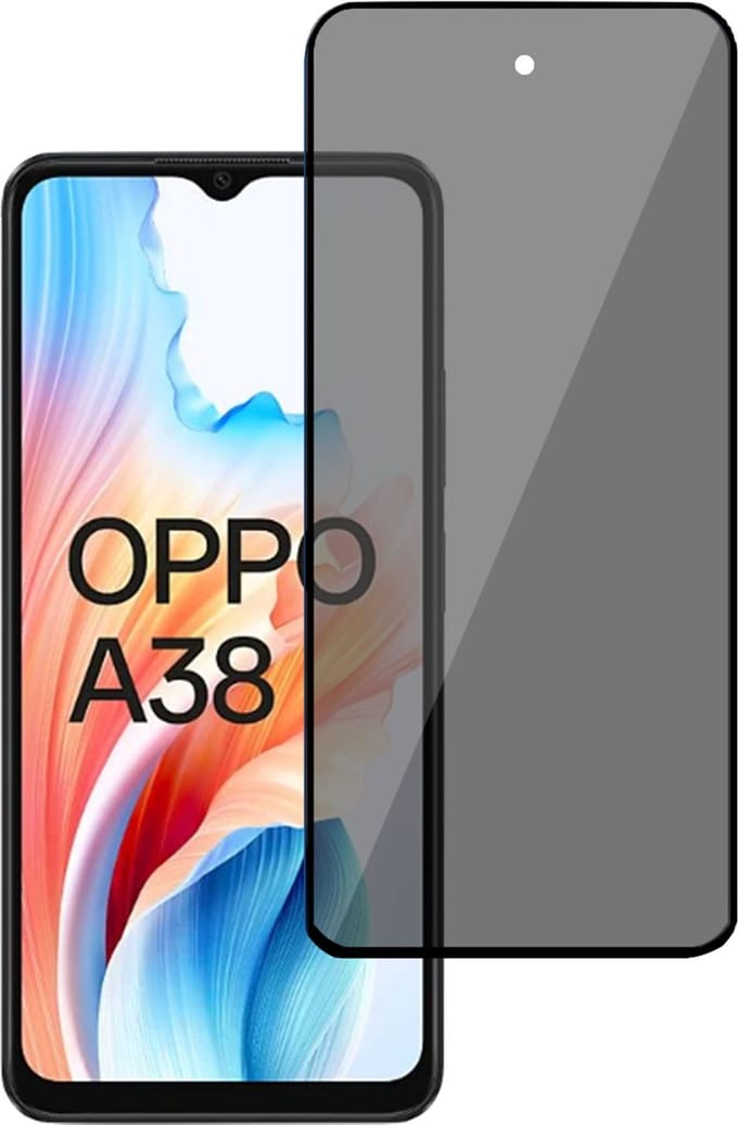Screenprotector geschikt voor Oppo A38 4G Privé - Privacy Beschermglas - Privacy Proteqt+
