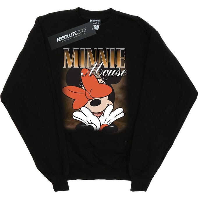 Disney Dames/Dames Minnie Mouse Bow Montage Sweatshirt (Zwart)
