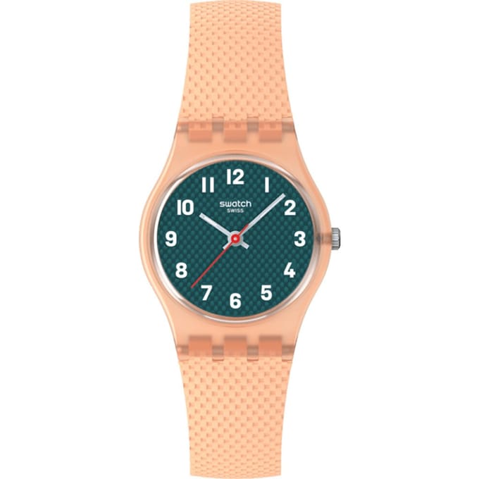 Swatch LADY PEACHY WEAVE Peachy Weave LO117 Oranje Dameshorloge, oranje