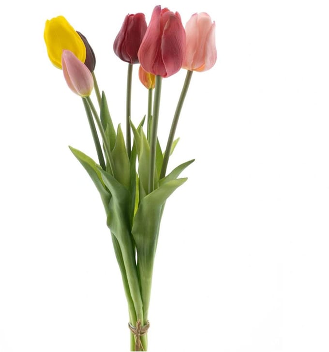 Bosje Kunst Tulpen Classic x7 Mixed - 47 cm