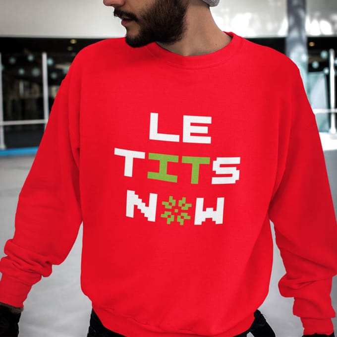 Foute Kerst Trui Rood Le Tits Now XS
