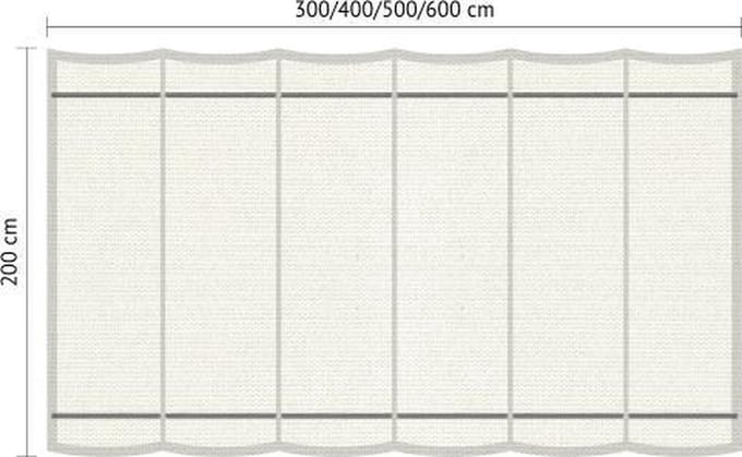 Harmonica schaduwdoek 200x400cm Arctic White - Exclusief Bevestigingsmateriaal