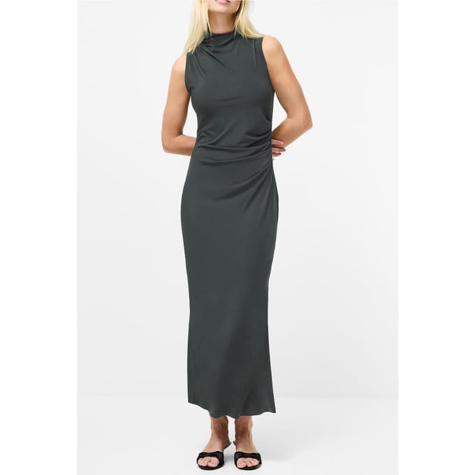 French Connection Samira Jersey High Nk Dress Graphite Graphite Größe: M | Maxikleider Outlet | Damen