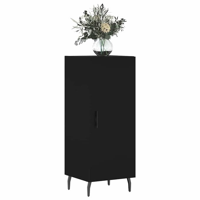 vidaXL - Dressoir - 34,5x34x90 - cm - bewerkt - hout - zwart