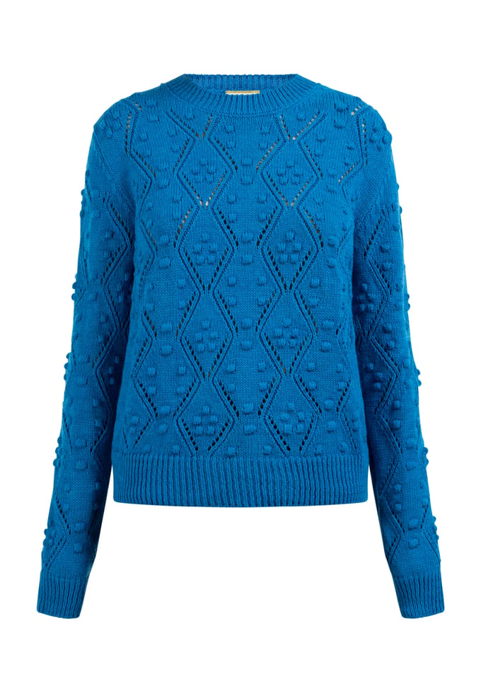 Mymo Gebreide trui Blonda Dames KONING BLAUW
