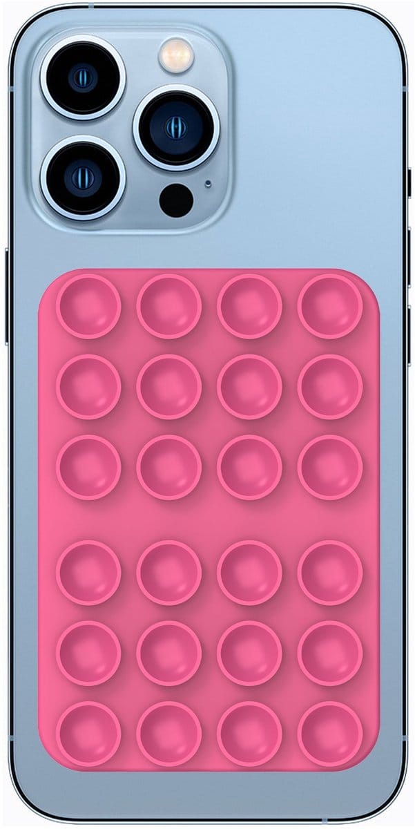 Rixus RXPH40L Suction Cup Mirror Phone Holder Rose Red