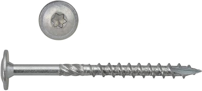 Verzinkte Houtschroeven Platte Kop Torx 8x240mm - 50 Stuks