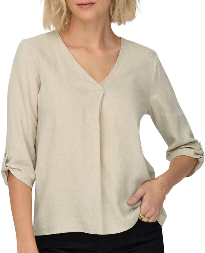 JDY Say Linnen V-Neck Top Dames - Maat S