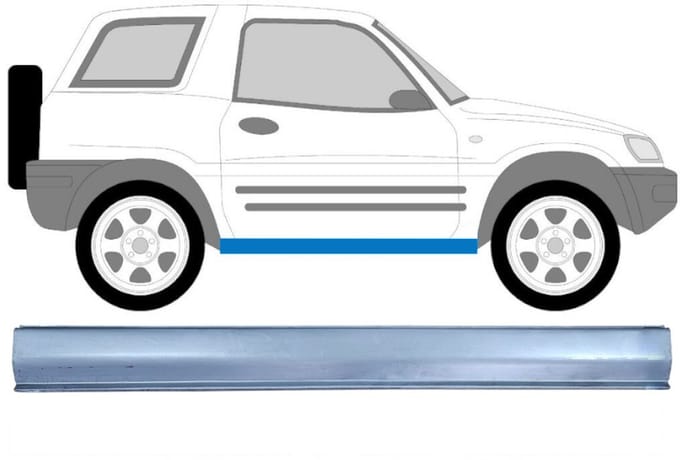 Reparatie dorpel voor Toyota Rav4 1994-2000 / Links = Rechts (symmetrisch)