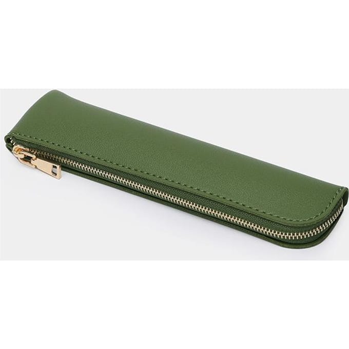 Etui, Vers Leder Mini Etui, Creatief en Eenvoudig Ontwerp, Capaciteit 3-4 groen