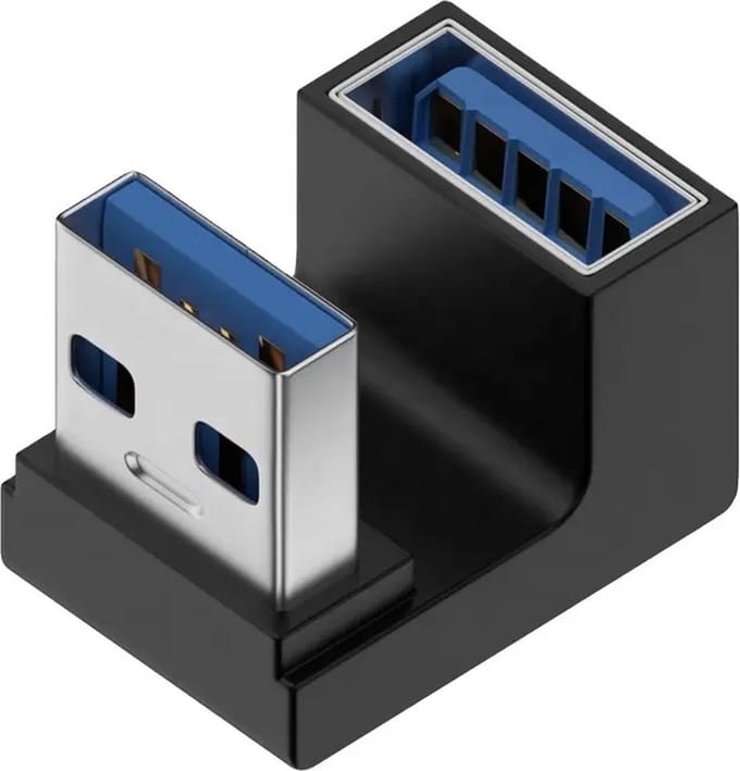 Femur USB-A Male naar USB-A Female adapter - U-vorm - USB Adapter - USB Stick