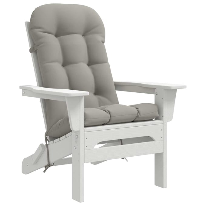 vidaXL Zon Loungerkussen PUTTEN 100% Polyester Grijs 48 x 112 x 10 cm