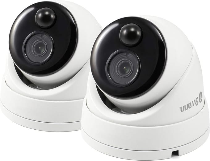 1080p Full HD Thermische Sensing Dome CCTV-camera's - 2 Pack
