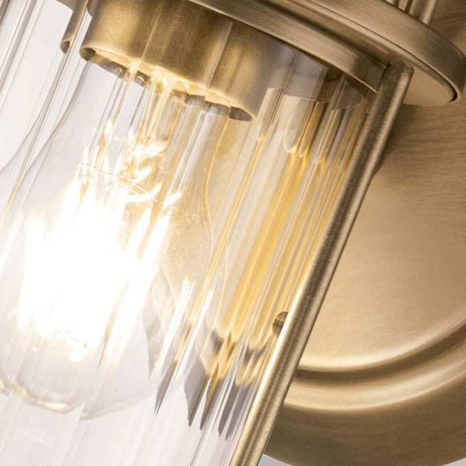 Quoizel LED Badkamerarmatuur Riggs | 1X E27 Max 40W | IP44 | Weathered Brass