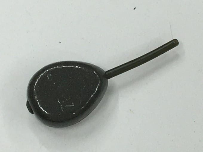 Vislood Set - Inline Gewichten - Karper Vissen - Platte Peer Vorm - 42.5 gram - Zwart