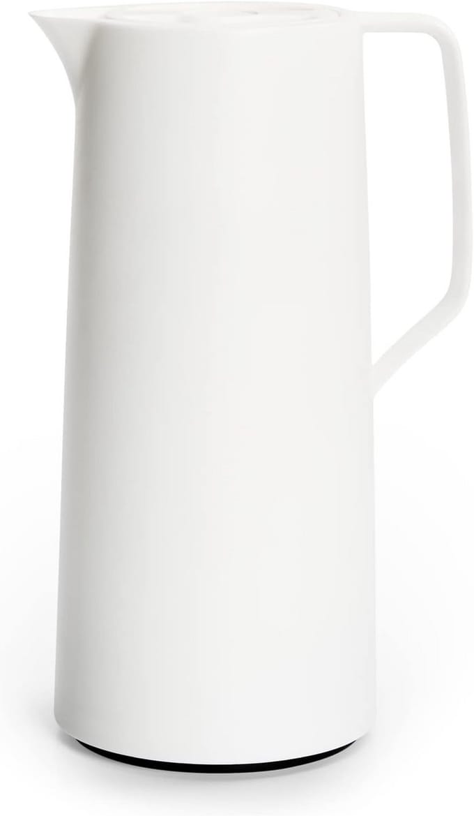 Thermoskan - Drankfles Isolerend - Dranken Warm Houden - Quick-Press Sluiting - 1 Liter - Wit