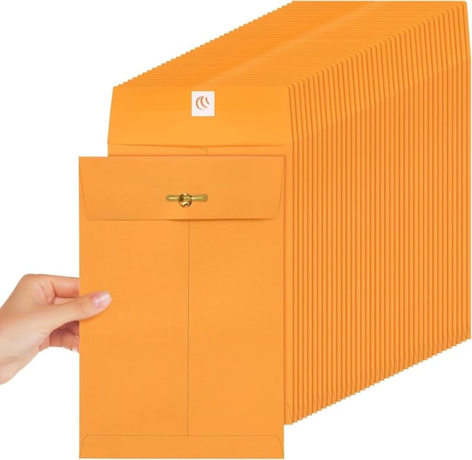Kraft Enveloppen - Catalogus Envelop Gesp Envelop - Documenten Opbergen - Dubbele Afdichting - 127 x 218 cm - Geel