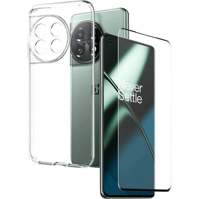 Northjo OnePlus 11 Hoesje en Screenprotector Transparant
