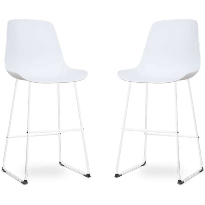 Nolon Nino-Pip barkruk wit - wit onderstel 75 cm - set van 2