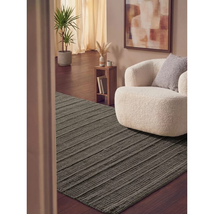 Ted Baker Ted baker camden wol vloerkleed parker grijs- 80x250 cm