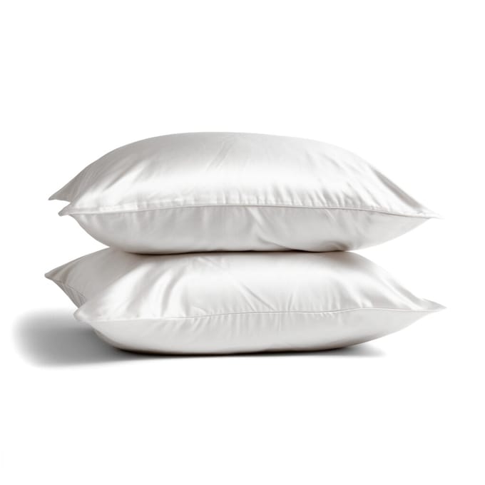 2x Zijden Kussensloop 50x60cm Wit Ritssluiting 19 Momme - Kussensloop set - Luxe Silk Kussensloop 100% moerbei zijde - Zijde kussensloop - Silk Heaven - 50x60cm / Ritssluiting
