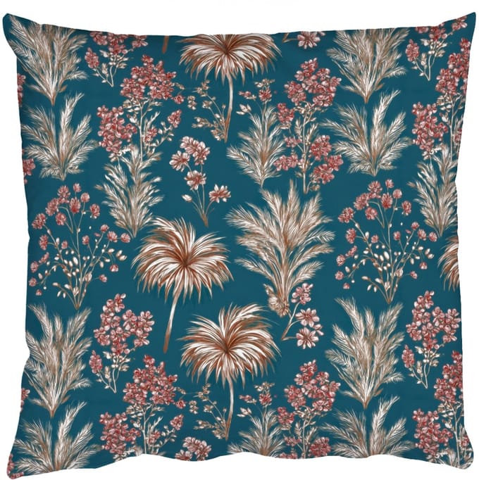 Sierkussens - Kussentjes Woonkamer - 40x40 cm - Botanisch - Patroon - Blauw