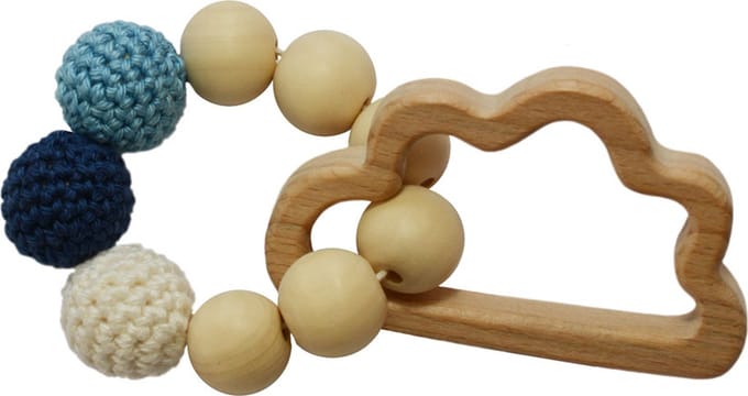Haakpakket bijtring blauw
