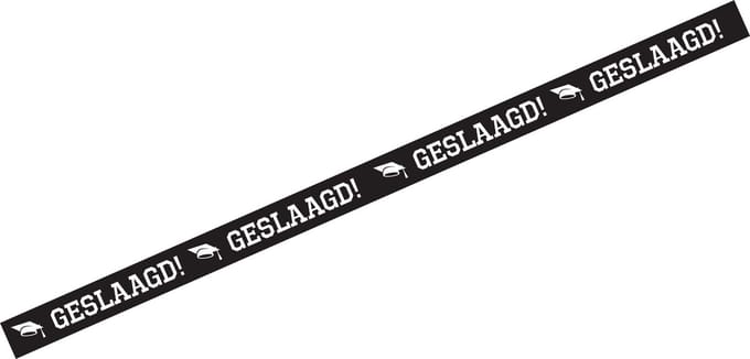 Afzetlint ''Geslaagd'' - 4 het moment! - 10 meter