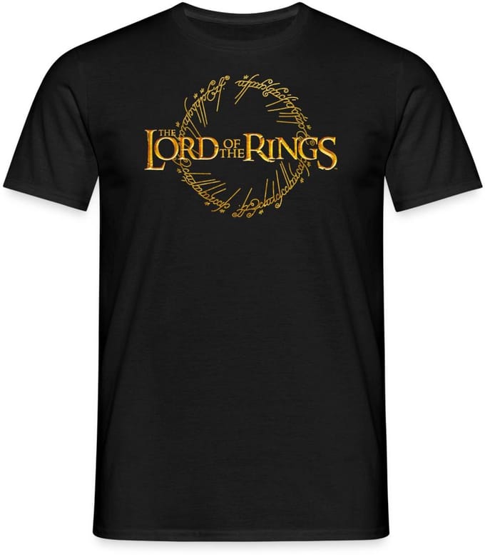 The Lord Of The Rings Logo En Ring Inscriptie T-Shirt Heren