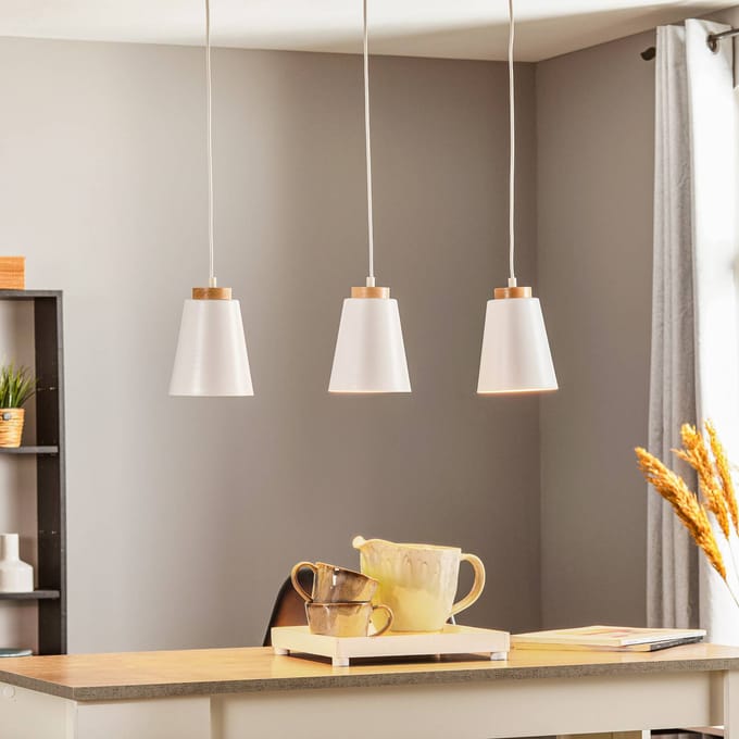 EMIBIG LIGHTING Hanglamp Bolero 3, 3-lamps, wit