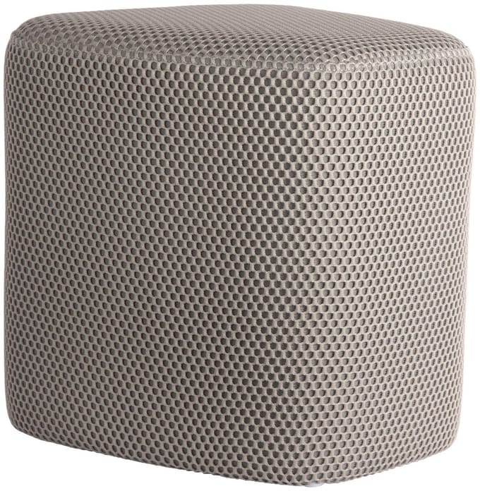 Leitmotiv Poef Retro Mesh - Muisgrijs - 36x36x36cm - Modern