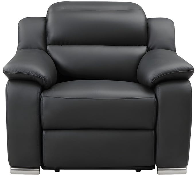 Vente-unique Relaxfauteuil van leer ARENA II - Zwart - Elektrisch