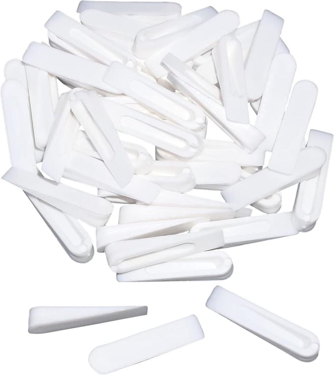 Tegelwiggen Set - Nivelleerhulpmiddel - Tegels Egaliseren - Herbruikbaar Plastic - 35 mm - Transparant