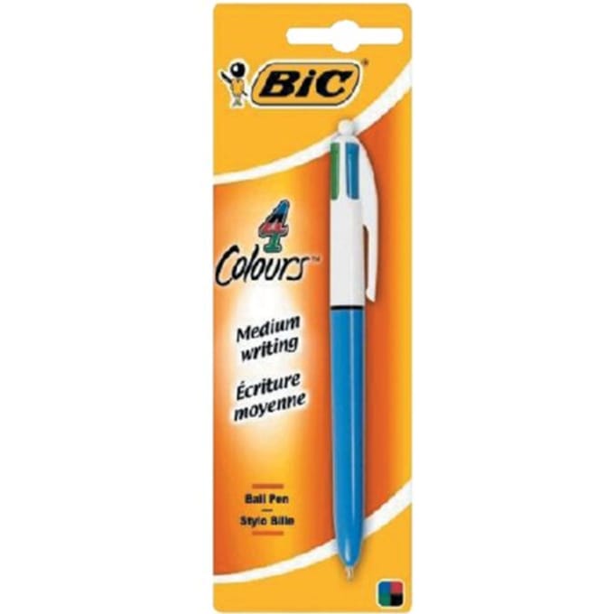 BIC 4 Colours Original Balpen met Kliksysteem - 1 Stuk - Medium Punt 1 mm
