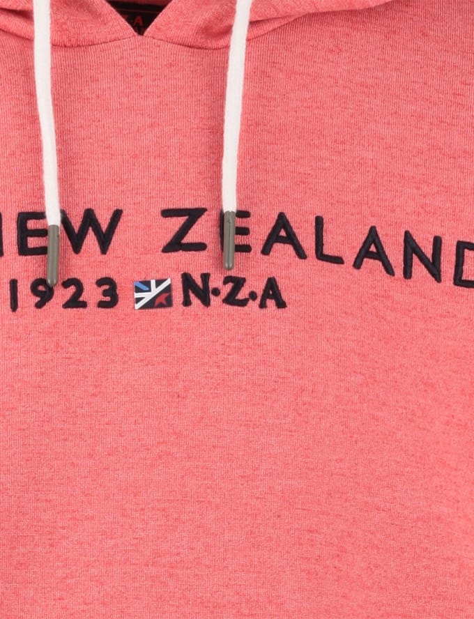 hoodie New Zealand roze normale fit tekst touwtjes